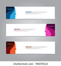 Vector web banner design template