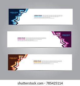 Vector web banner design template. backdrop design vector