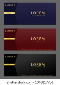 vector web banner design or templates header Luxury modern style