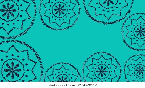 Vector. Web banner, poster, cover, splash screen, social media with copy space for text. Perforated bright patterns Papel Picado pattern hand-drawn on a colored background. Spanish Heritage Month.