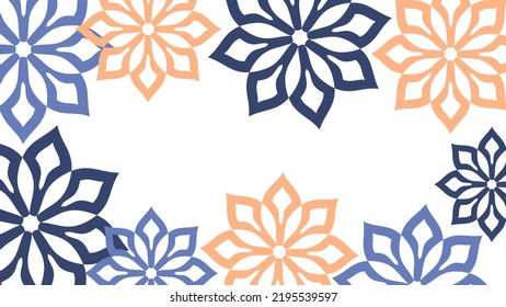 Vector. Web banner, poster, cover, splash screen, social media with copy space for text. Perforated bright patterns Papel Picado pattern hand-drawn on a colored background. Spanish Heritage Month.