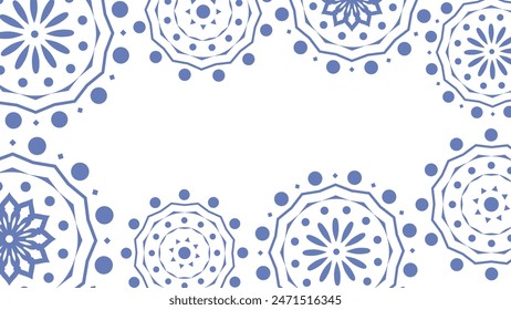 Vektorgrafik. Web-Banner, Poster, Cover, Splash-Bildschirm, Social Media, Hintergrund mit Kopierraum für Ihren Text. Perforierte helle Muster Papel Picado, Blumenmuster. In: National Hispanic Heritage Month.