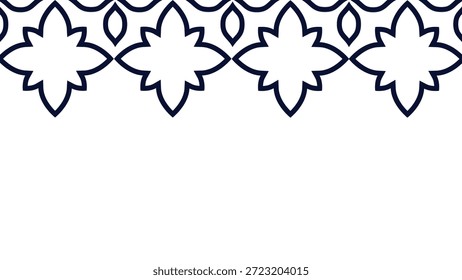 Vector. Web banner, poster, cover, splash screen, social media with place to place your text. Perforated flowers seamless patterns Papel Picado pattern on a color background. Hispanic Heritage Month