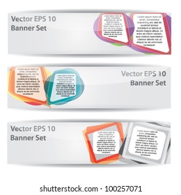 Vector web banner set