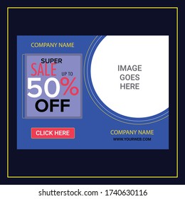 VECTOR WEB BANNER SUPER SELL UP TO 50% OFF