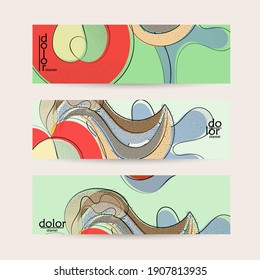 Vector web banner template. Abstract hand dawn fruit header. Grange textured flat design. Organic natural food artistic illustration. Cartoon calligraphic line logo with smooth curves.