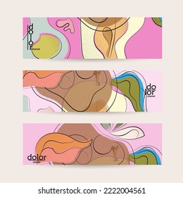 Vector web banner template. Abstract hand dawn fruit header. Grange textured flat design. Organic natural food artistic illustration. Cartoon calligraphic line logo with smooth curves.