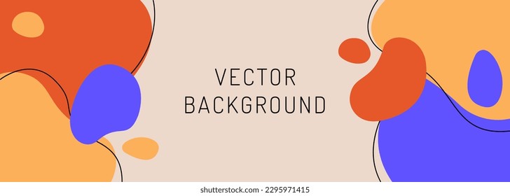 Vector web banner template with abstract design.