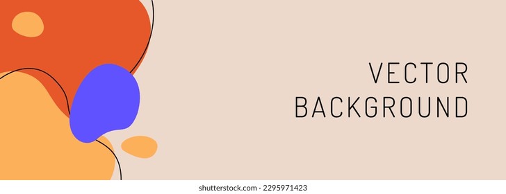 Vector web banner template with abstract design.