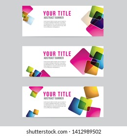 Vector web banner template, business theme, with space for your text
 and pictures