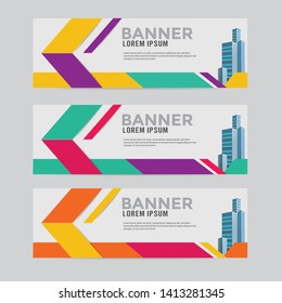 Vector web banner template, business theme, with space for your text & picture

