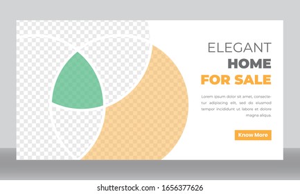 Vector web banner template, business theme, with space for your picture
