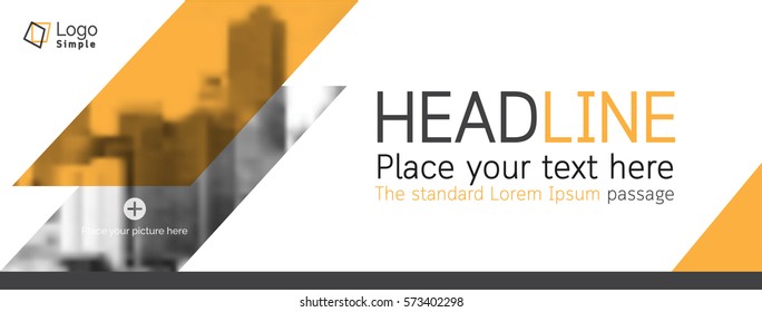 Vector web banner template, business theme, with space for your picture