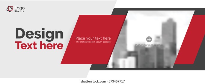 Vector web banner template, business theme, with space for your picture