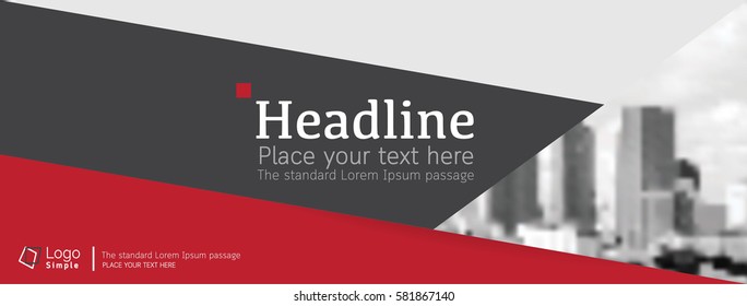 Plantilla de banner web vectorial, tema de negocios, con espacio para imagen
