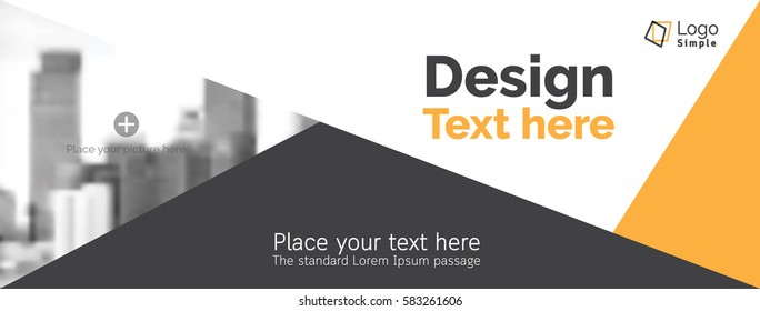 Vector web banner template, business theme, with space for your picture