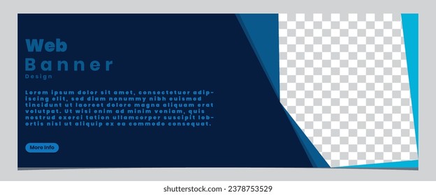 vector web banner template with a dark blue background suitable for all kinds of advertising