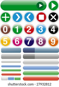 vector web bar menu with button for website