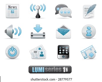 Vector Web Blog Icon Set. Lumi Series.