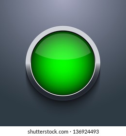 Vector web button design on gray background. Eps10