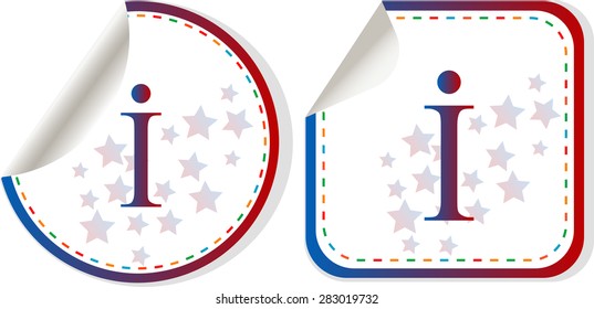 vector web button information symbol sign, vector info symbol isolated on white