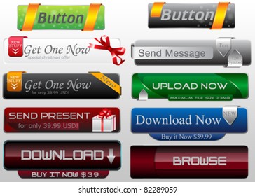 Vector Web Buttons For Web Design