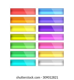 vector web buttons set