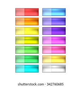 vector web buttons set