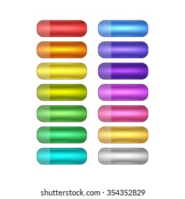 vector web buttons set