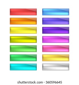 vector web buttons set