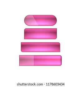 vector web buttons set - purple