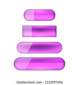 vector web buttons set - purple and violet