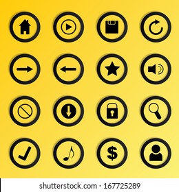 Vector web and computer icons set.