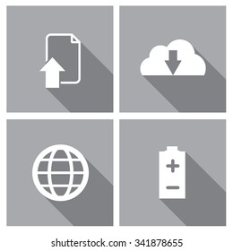 Vector web and computer icons set.