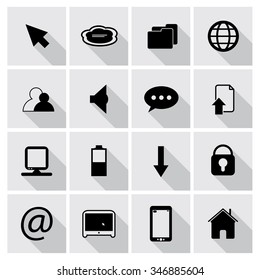 Vector web and computer icons set.
