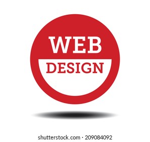 A vector web design badge icon