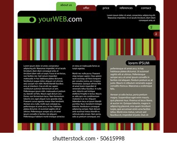 vector of web design with dark red stripes