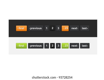 Vector web design elements set of pagination bars in two colors