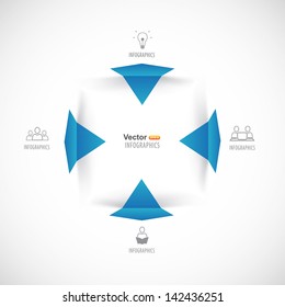 Vector web design, infographics, arrow options banner,