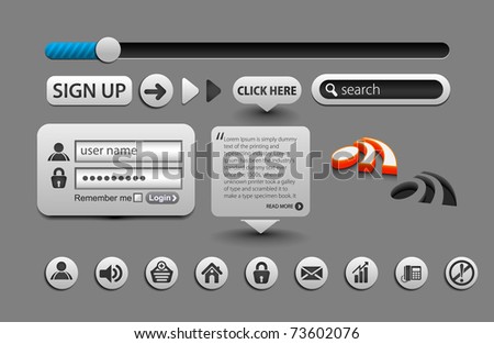 Vector web design layout element design.