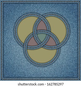 Vector web design template. Denim style. Eps10