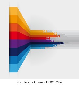 vector web design template - horizontal lines in perspective