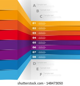 vector web design template - horizontal lines in perspective