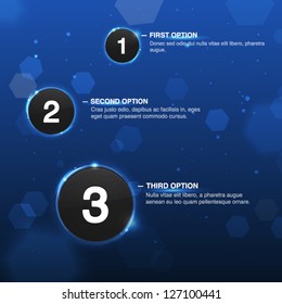 Vector Web Design Template with options or progress