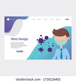 VECTOR - WEB DESIGN VIRUS CORONA COVID-19