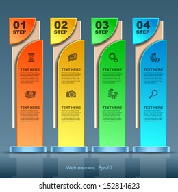 Vector web element design, modern construction, website