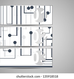 Vector web element for your design, circuit board Illustration.