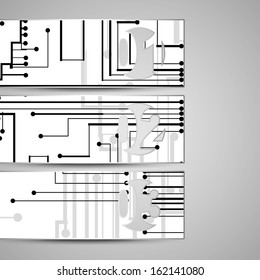 Vector web element for your design, circuit board Illustration.