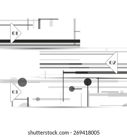 Vector web element for your design, circuit board Illustration.