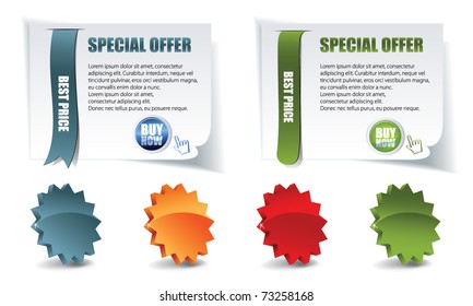 vector web elements for sale whit stars
